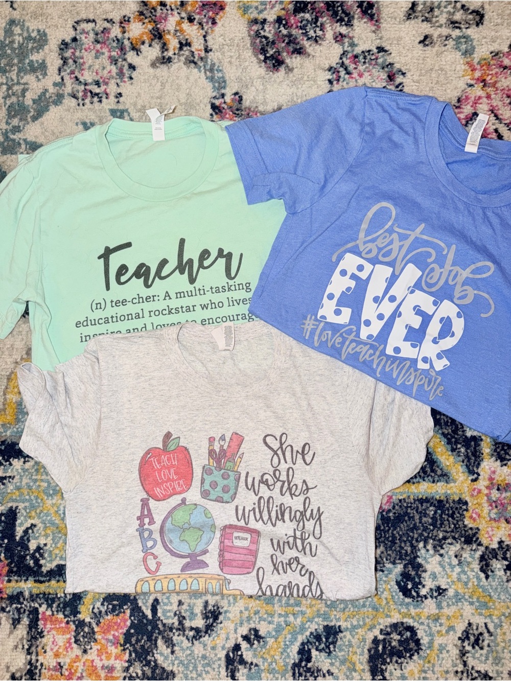 Bundle of 3 Women’s Teacher Graphic T-Shirts